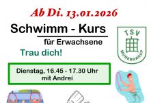 Trau Dich! – Schwimmkurs für Erwachsene ab Di. 13.1.26